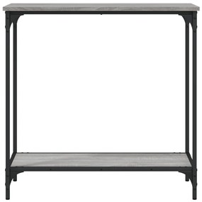Mesa consola 75x30,5x75 cm derivados de madeira cinzento sonoma