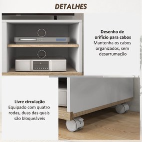 HOMCOM Móvel de TV Mesa de Sala de Estar Moderna de TV de 42 Polegadas