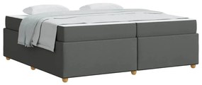 Estrutura de cama com colchão Cinzento escuro 200 x 200 cm