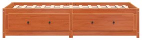 Sofá-cama sem colchão 90x190 cm pinho maciço castanho-mel