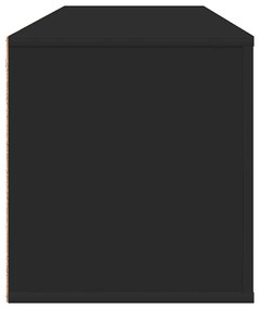 Sapateira de parede 100x35x38 cm derivados de madeira preto