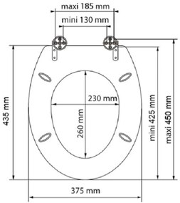 SCHÜTTE Assento de sanita com fecho suave DARK WOOD MDF