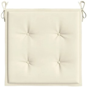 Almofadões p/ cadeiras de jardim 2 pcs tecido oxford creme