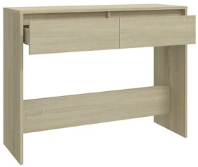 Mesa consola 100x35x76,5 cm derivados madeira carvalho sonoma