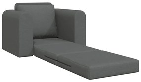 Sofá Cama 2-em-1 Cinza Escuro 98x71x83 cm Tecido