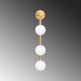 Aplique de Parede Domino – Dourado Brilhante – 10 x 24 cm