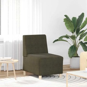 vidaXL Poltrona sem braços em camurça artificial 55 cm verde militar