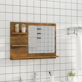 Espelho WC 60x10,5x45 cm derivados de madeira carvalho fumado