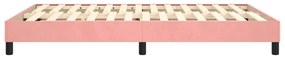 Estrutura de cama 140x200 cm veludo rosa