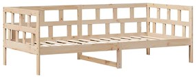 Sofá-cama com gavetas 80x200 cm madeira de pinho maciça