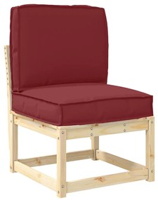 vidaXL Conjunto de Almofadas para Palete 2 pcs vermelho tinto