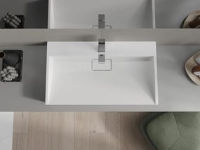 Mexen Ava lavatório de bancada em conglomerado 1/O 80 x 46 cm, branco - 23018001