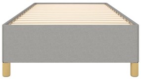 Estrutura de cama sem colchão 80x200 cm tecido cinzento-claro