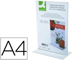 Expositor Secretária Q-Connect em Forma de T Metracrilato Din A4