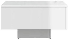 Mesa de centro 60x60x31,5 cm contraplacado branco brilhante