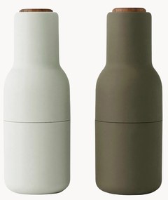 Moinho de sal e pimenta com tampa em madeira de nogueira Bottle Grinders, 2 uni.