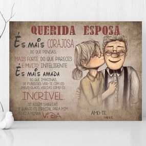 Prenda do Dia dos Namorados - Arte de parede - Declaração de amor à mulher amada