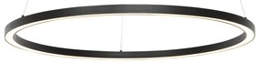 Candeeiro de suspensão inteligente preto 80cm incl. LED e RGBW - Girello Design