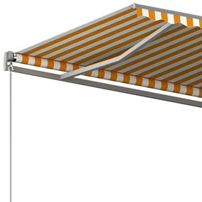 Toldo automático independente 400x300 cm amarelo e branco