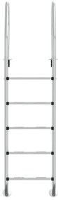Escada de piscina 54x38x211 cm aço inoxidável 304