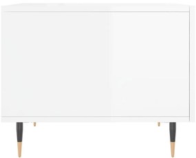 Mesas de centro 2 pcs 50x50x40 cm branco brilhante