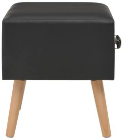 Mesa-de-cabeceira 40x35x40 cm couro artificial preto