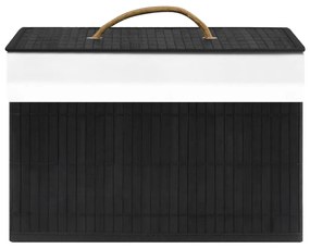 Caixas de arrumação 4 pcs bambu preto