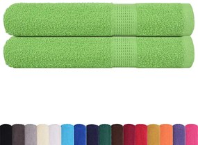 Toalhas 2 pcs 100x200 cm 360 gsm 100% algodão verde maça