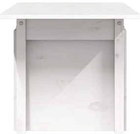 Mesa de jardim 100x50x75 cm madeira de pinho maciça branco