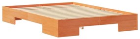 Estrutura de cama de chão Castanho 140 x 190 cm