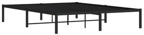 Estrutura de cama 160x200 cm metal preto
