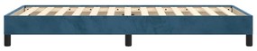 Estrutura de cama sem colchão 90x200 cm veludo azul-escuro