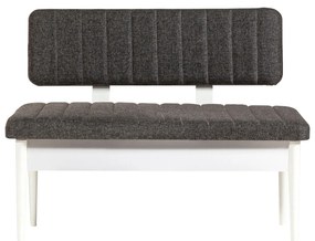Conjunto de Mesa de Jantar Extensível Vina – Branco e Antracite – Mesa