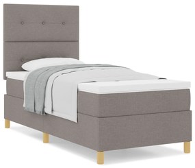 Cama Box com Colchão Taupe 100x200 cm Tecido