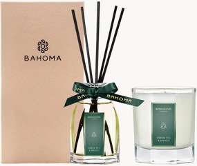 Difusor e vela em caixa de presente Octagon Green Tea & Mango, conjunto de 2