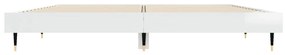 Estrutura cama 140x190 cm derivados de madeira branco brilhante