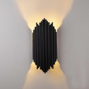 Candeeiro de Parede Kara – Preto – 18x40x8 cm