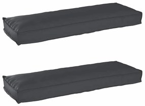 vidaXL Almofadas para Paletes - 2 peças, Preto, 120 x 40 x 8 cm, Tecido Oxford.