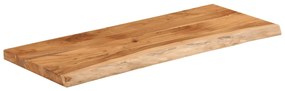 Tampo de mesa retangular borda viva 90x40x2,5 cm acácia maciça