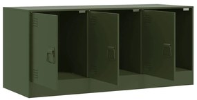 Móvel de TV 99x39x44 aço verde azeitona