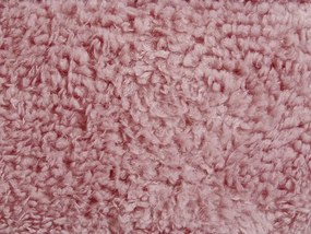 Tamborete em tecido rosa com arrumação SHEEP Beliani
