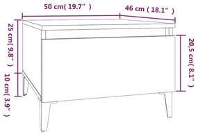 Mesa de apoio 50x46x35 cm derivados de madeira carvalho sonoma