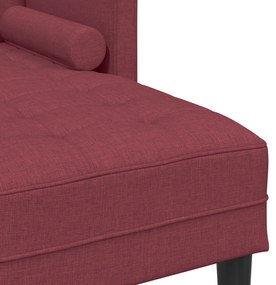 Conjunto de Sofá de 2 Peças com Almofadas em Tecido Bordô