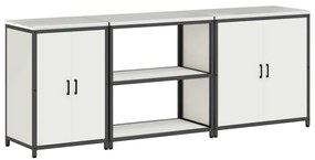 Conjunto de Armazenamento de Cozinha 3 pcs Branco