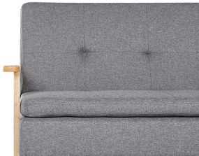 Sofá-cama estofado em tecido cinzento claro TJORN Beliani