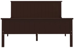 Estrutura de cama 160x200 cm pinho maciço castanho-escuro