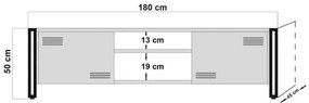 Conjunto de Mobiliário de Sala Cosmo – Pinho Atlântico e Preto – Tv Un