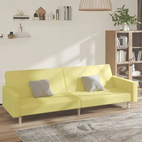 Sofá-cama de 2 lugares tecido verde