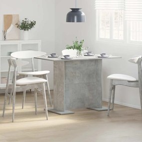 Mesa de jantar vidaXL Cinza Concreto 110x60x75 cm Madeira engenheirada