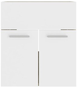 Armário lavatório derivados de madeira branco/carvalho sonoma